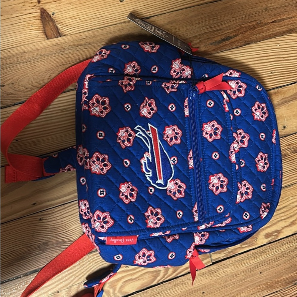 Vera Bradley Blue and Red Floral Quilted Bag